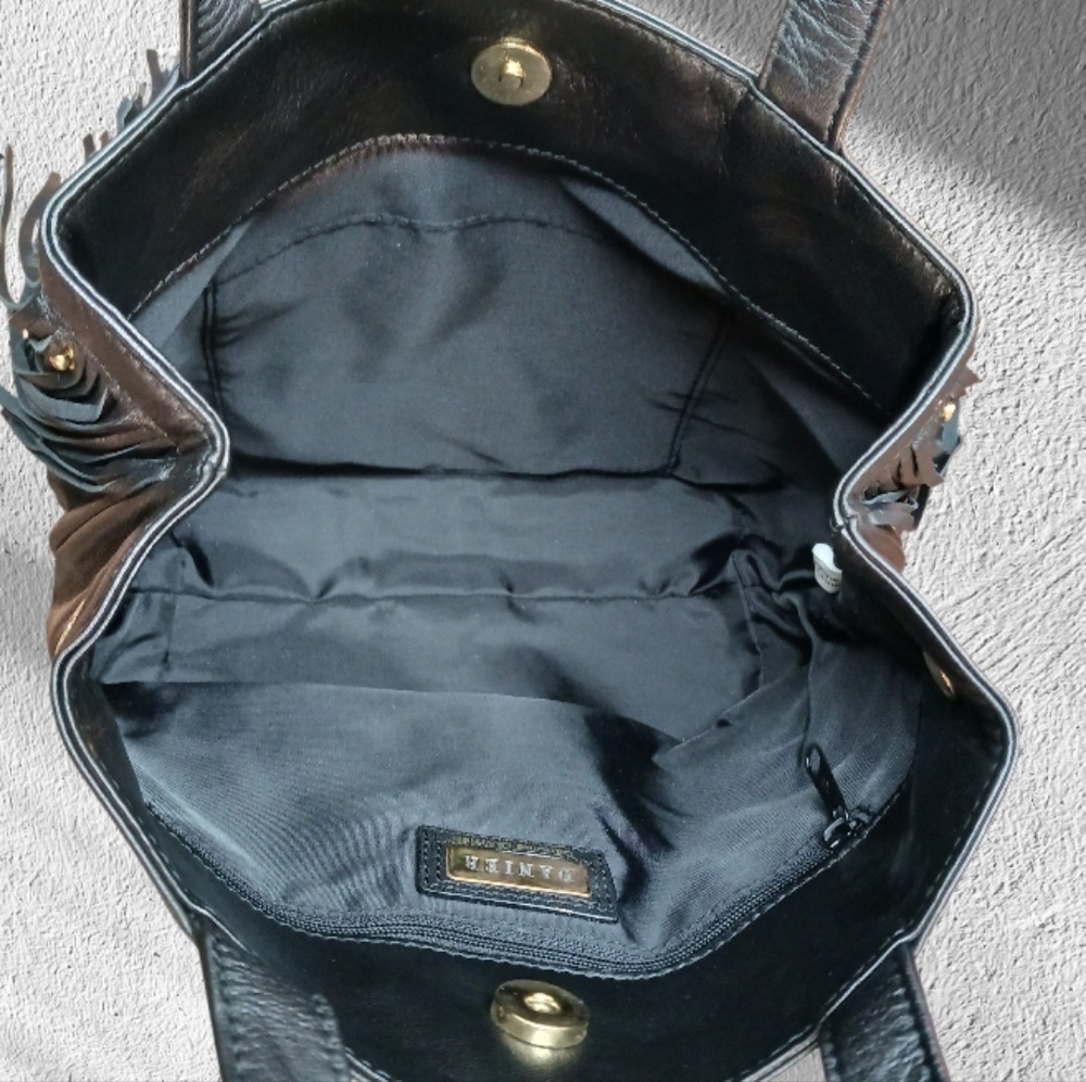 DANIER Fringe Leather Satchel Bag - Picture 8 of 12